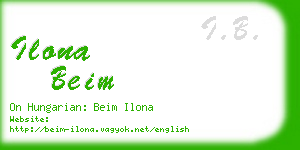 ilona beim business card